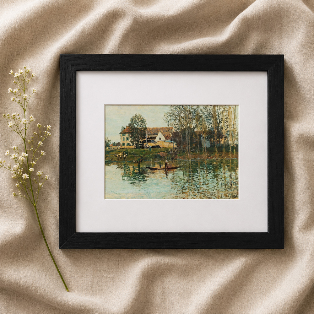 The Seine at Port-Marly by Sisley | Impressionist Seine River Framed Print